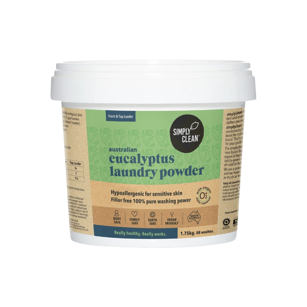 Eucalyptus Laundry Powder - 88 Washes - 1.75kg
