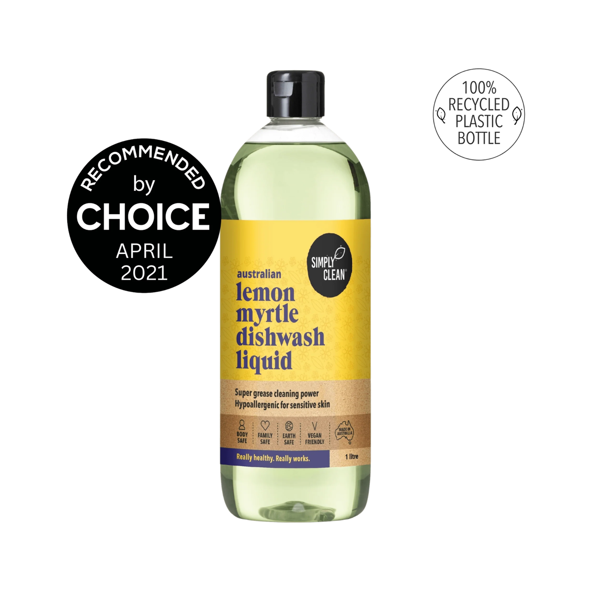 Lemon Myrtle Dishwash Liquid - Gentle on Skin - 1 litre