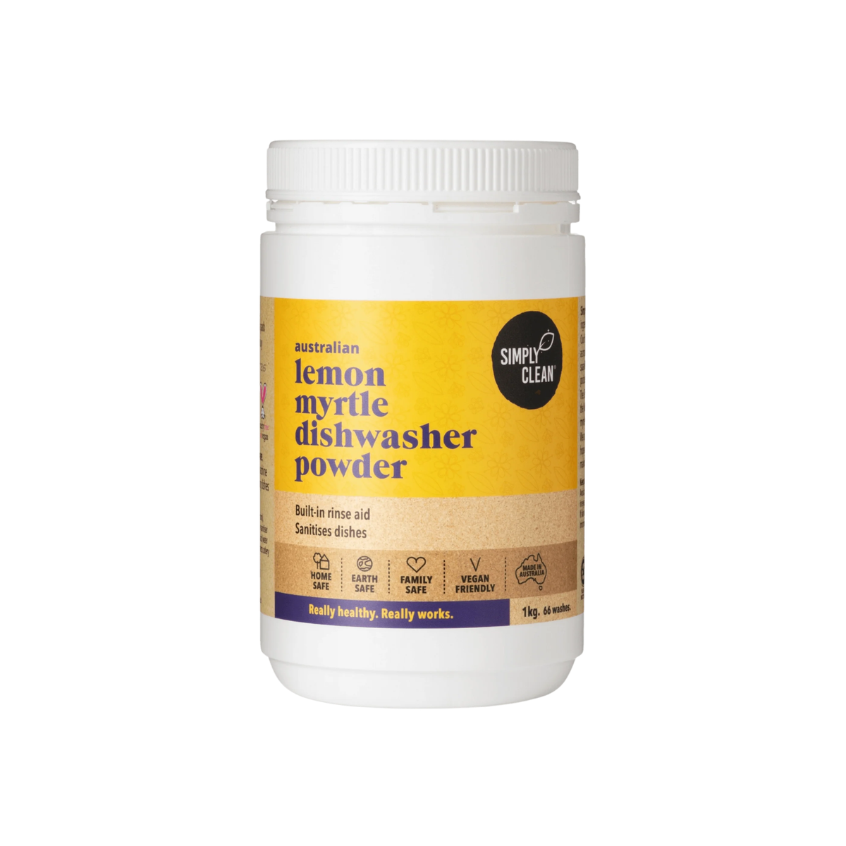 Lemon Myrtle Dishwasher Powder - 66 Washes - 1kg