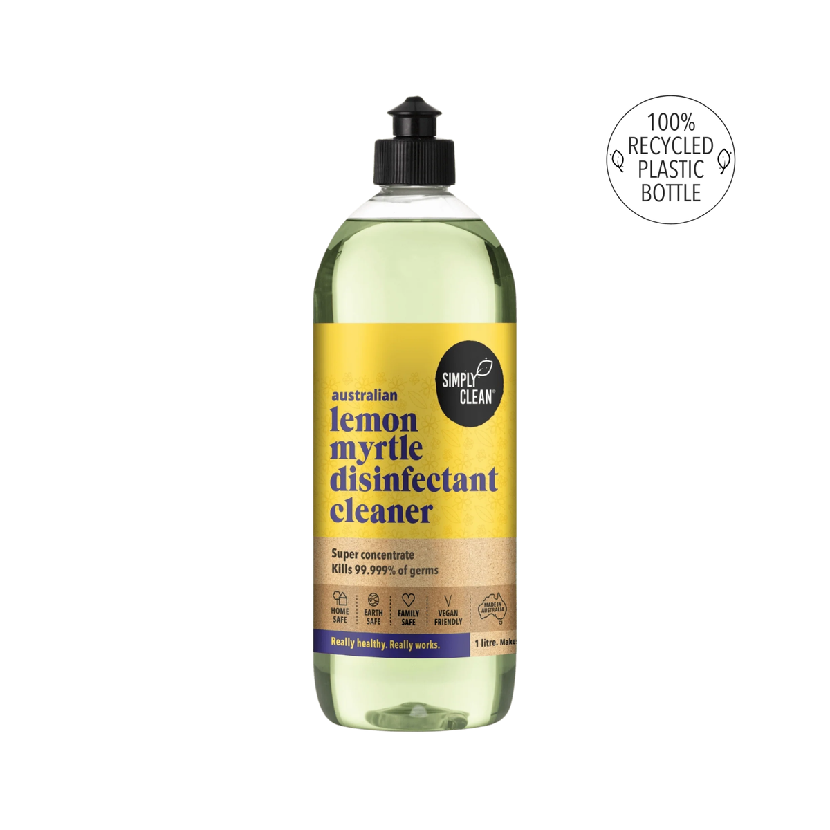 Lemon Myrtle Disinfectant Cleaner - Makes 40 litres - 1 litre